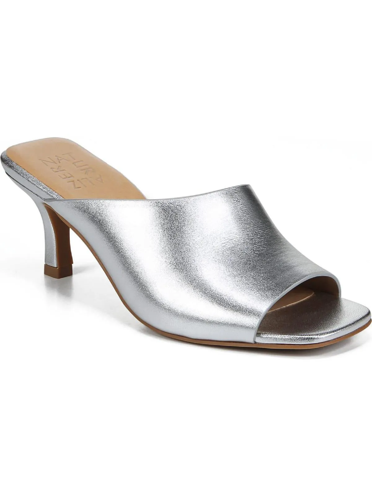 Stacy Womens Leather Slip On Mule Sandals