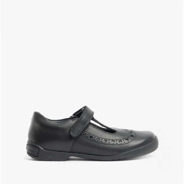 Start-Rite LEAP FROG Girls Leather T-Bar School Shoes Black