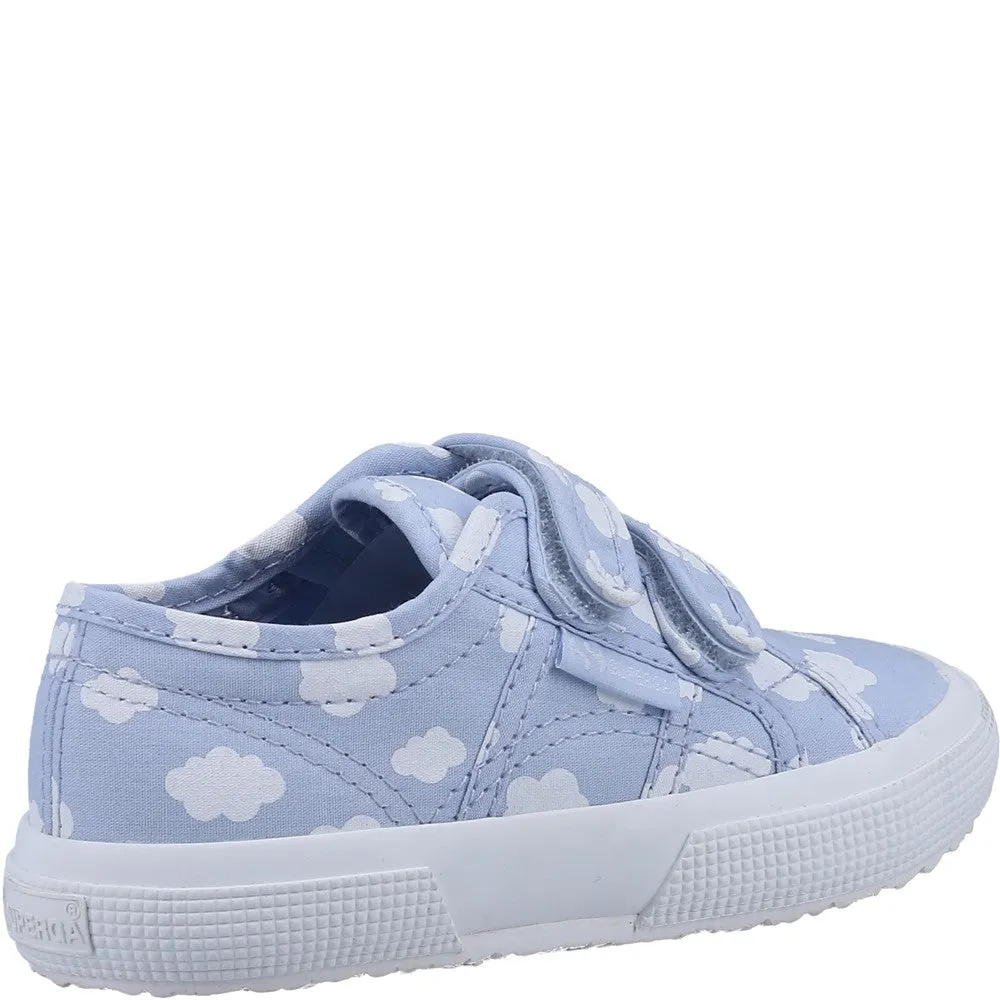 Superga 2750 Kids Straps Cloud Print Trainer
