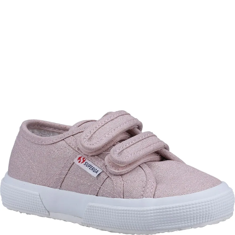 Superga 2750 Kids Straps Glitter Canvas Trainer