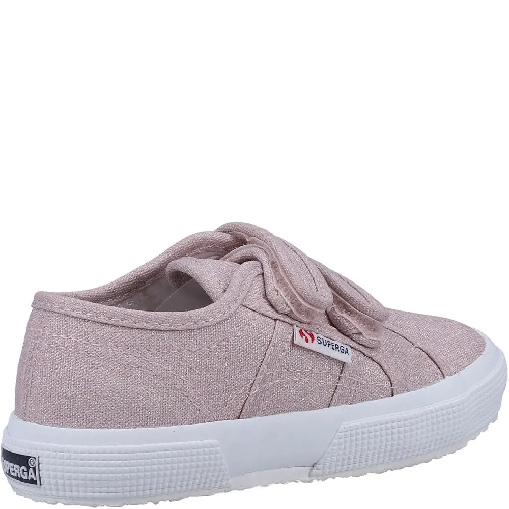 Superga 2750 Kids Straps Glitter Canvas Trainer
