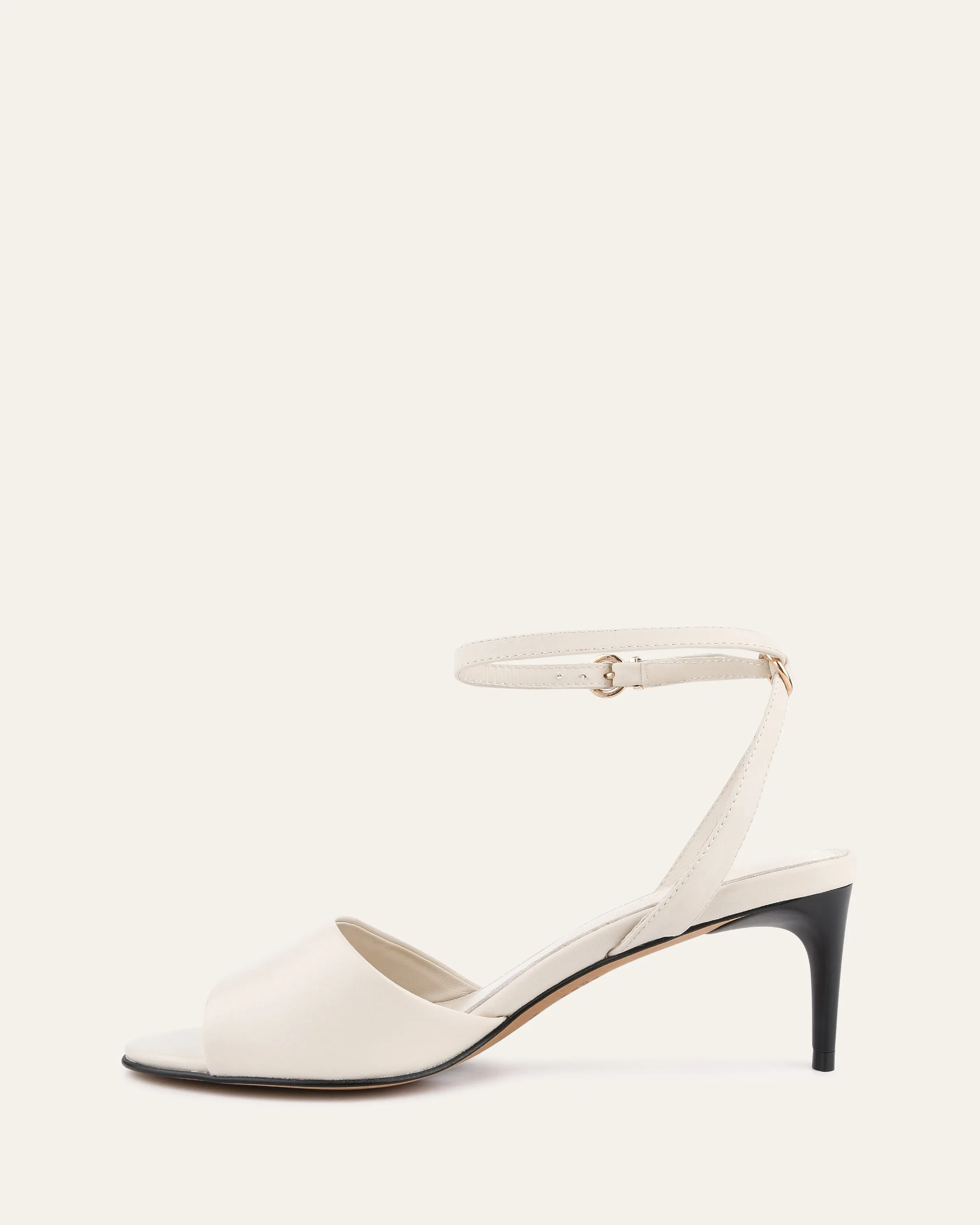 TANYA MID HEEL SANDALS OFF WHITE LEATHER Jo Mercer