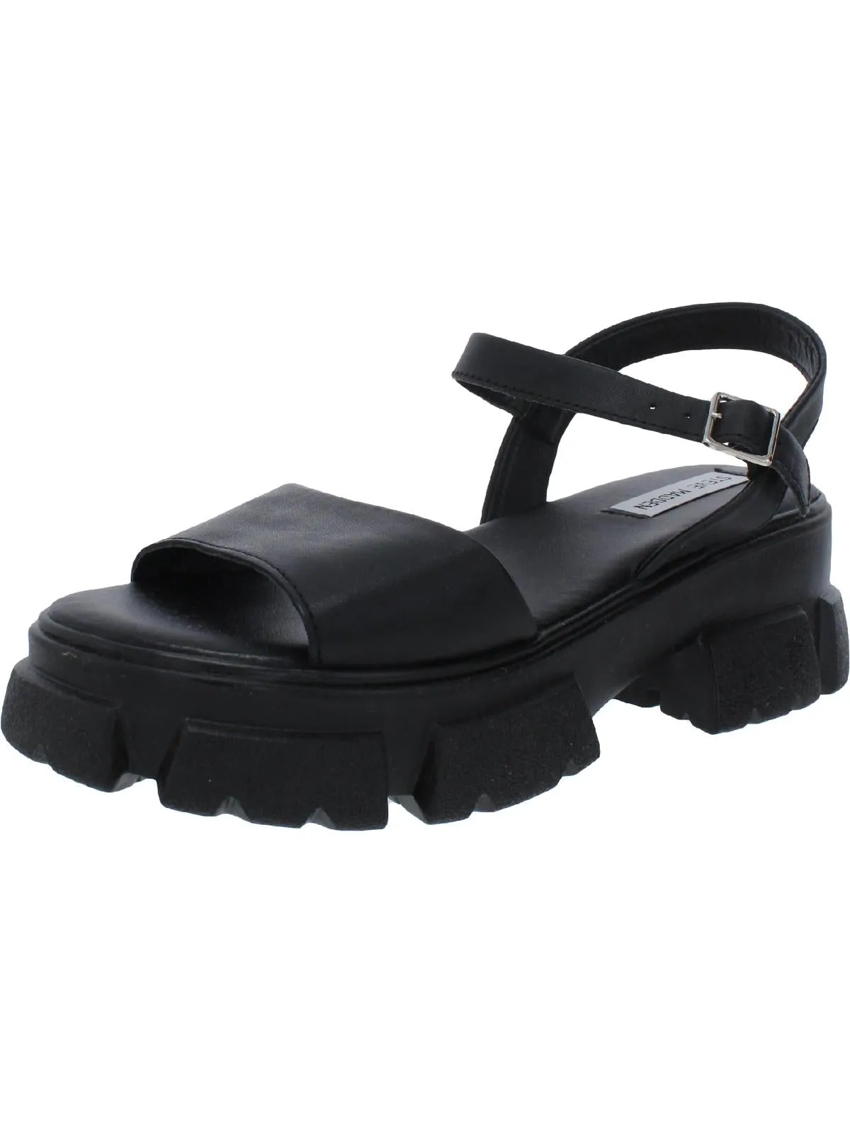 Tazia Womens Leather Block Heel Gladiator Sandals