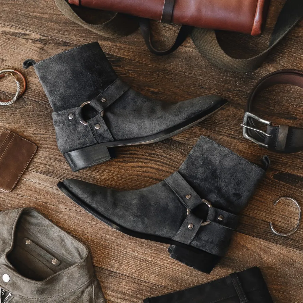 Thursday Harness | Grey Suede
