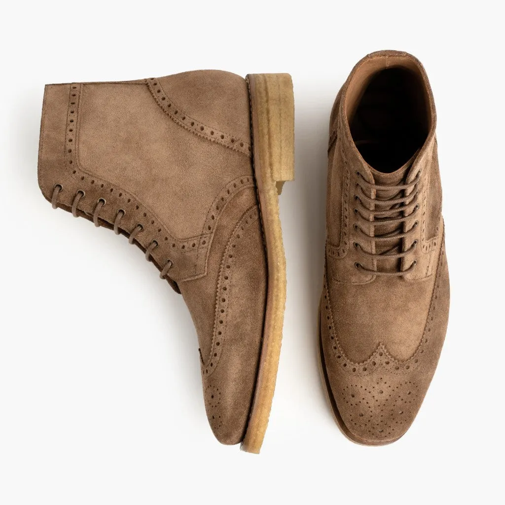 Thursday Wingtip | Caramel Suede