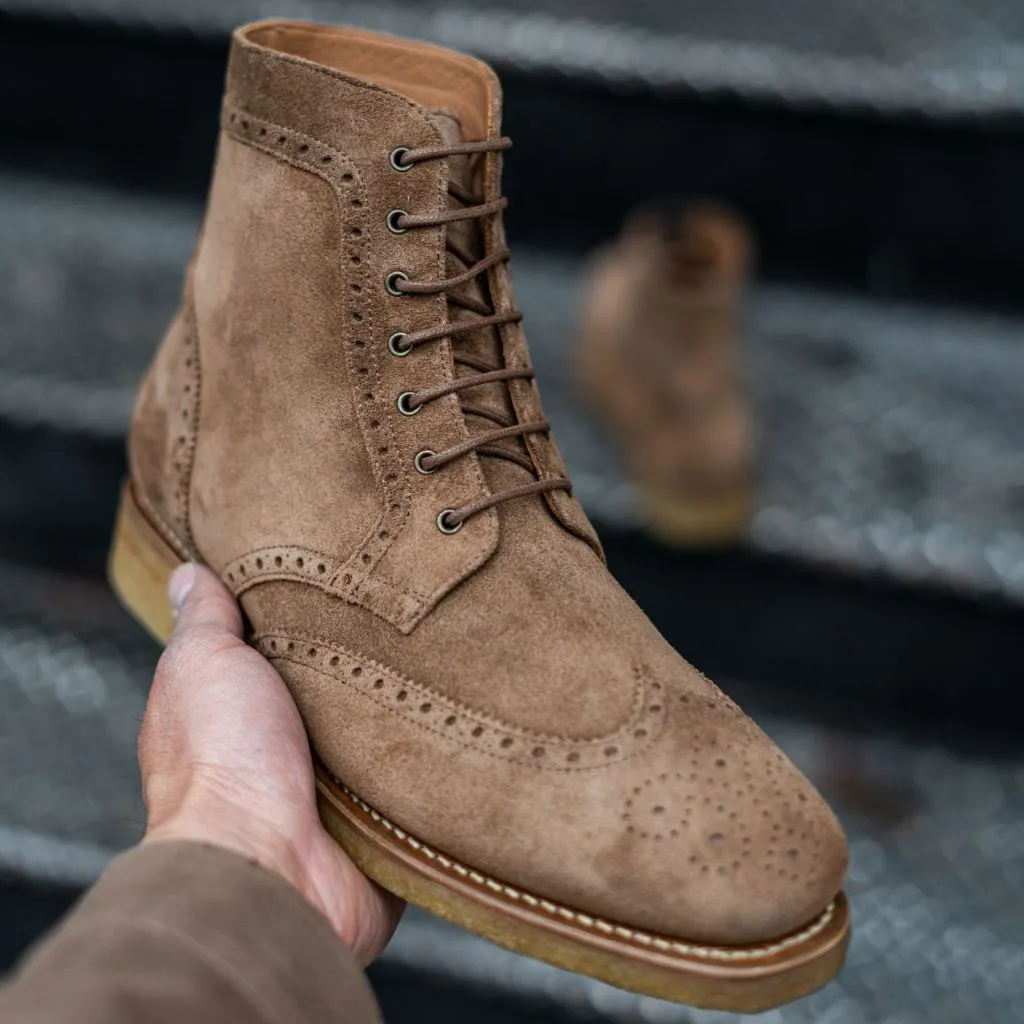 Thursday Wingtip | Caramel Suede