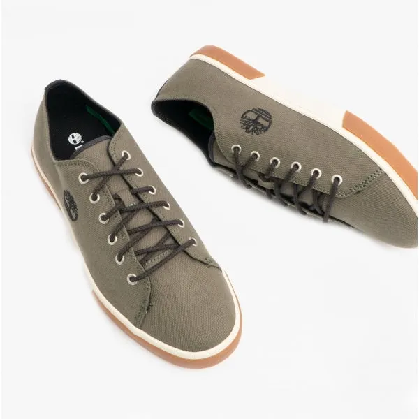 Timberland UNION WHARF EK  Mens Canvas Trainers Dark Green
