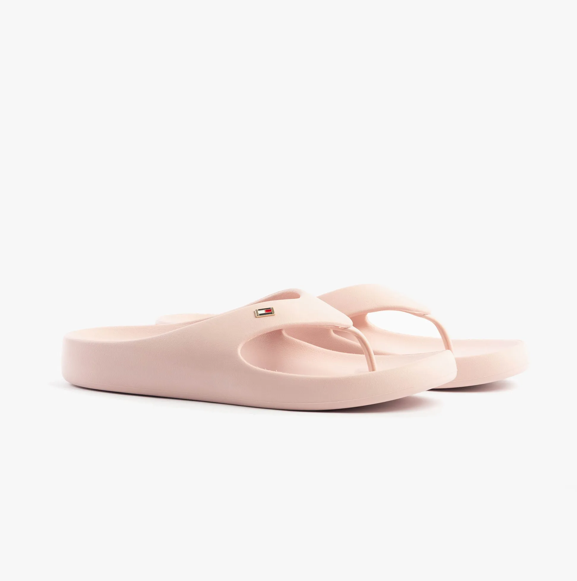 Tommy Hilfiger ENAMEL FLAG CONTOURED Womens Sandals Foggy Pink