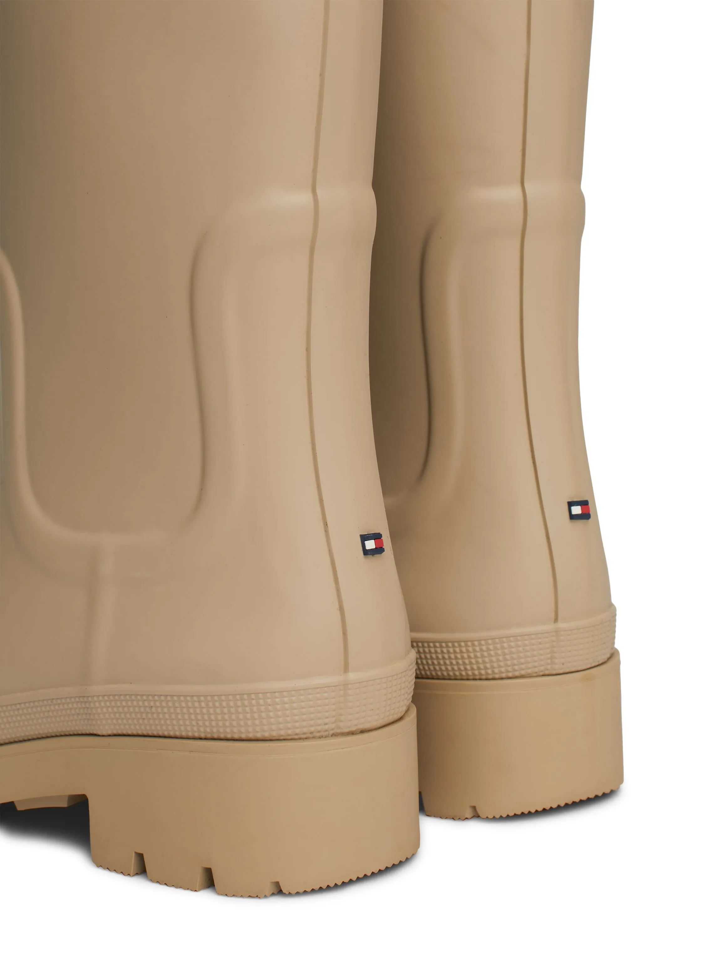 Tommy Hilfiger RUBBER Womens Long Boots Beige