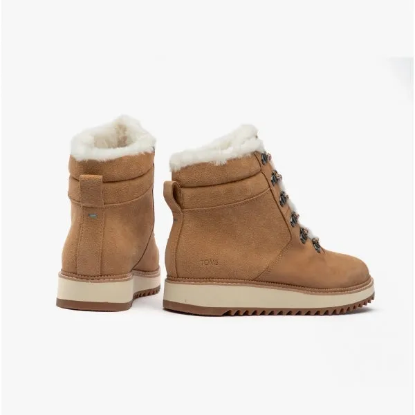 TOMS MOJAVE Womens Suede Waterproof Boots Brown