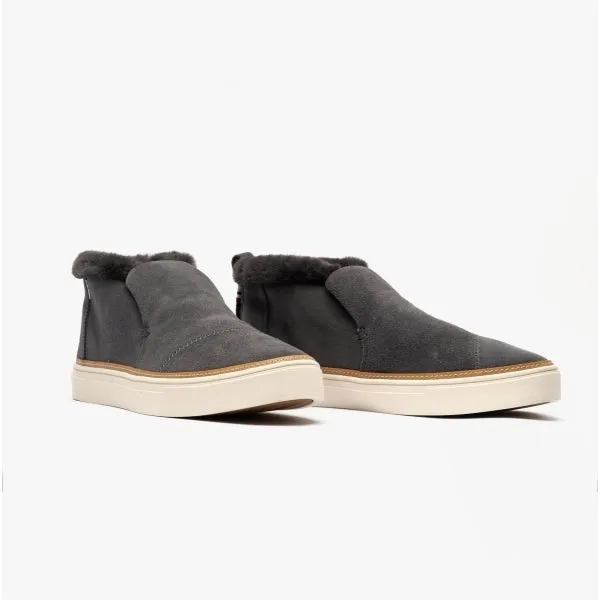 TOMS PAXTON Womens Suede Slip On Dark Grey