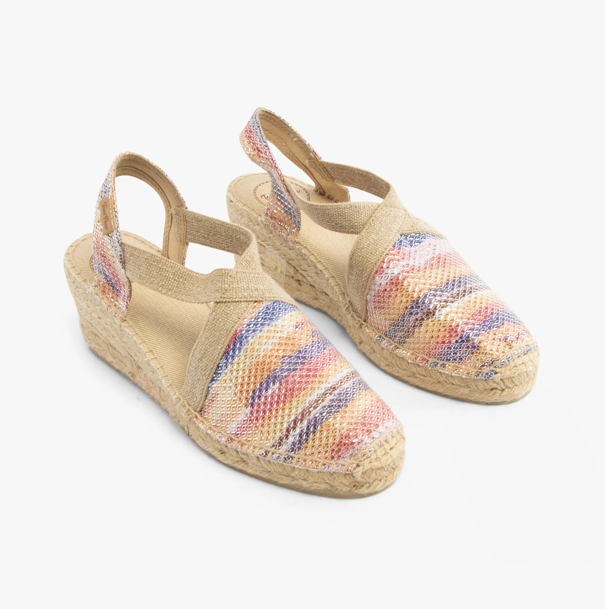 Toni Pons TRITON Womens Vegan Wedge Espadrilles Multi