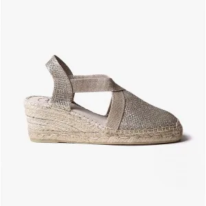 Toni Pons TRITON Womens Vegan Wedge Espadrilles Platinum