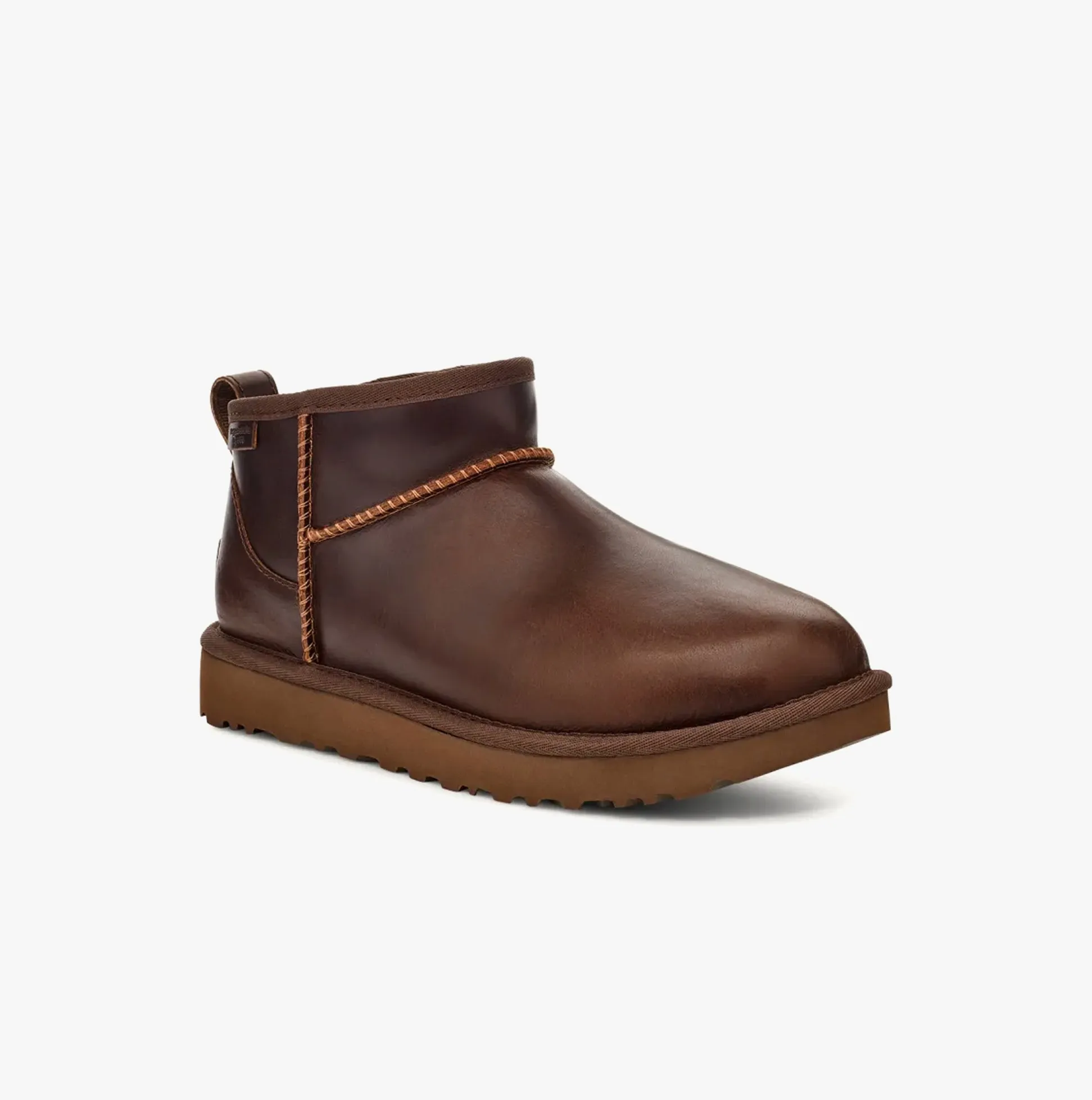UGG CLASSIC ULTRA MINI LEATHER REGEN Womens Boots Ironwood