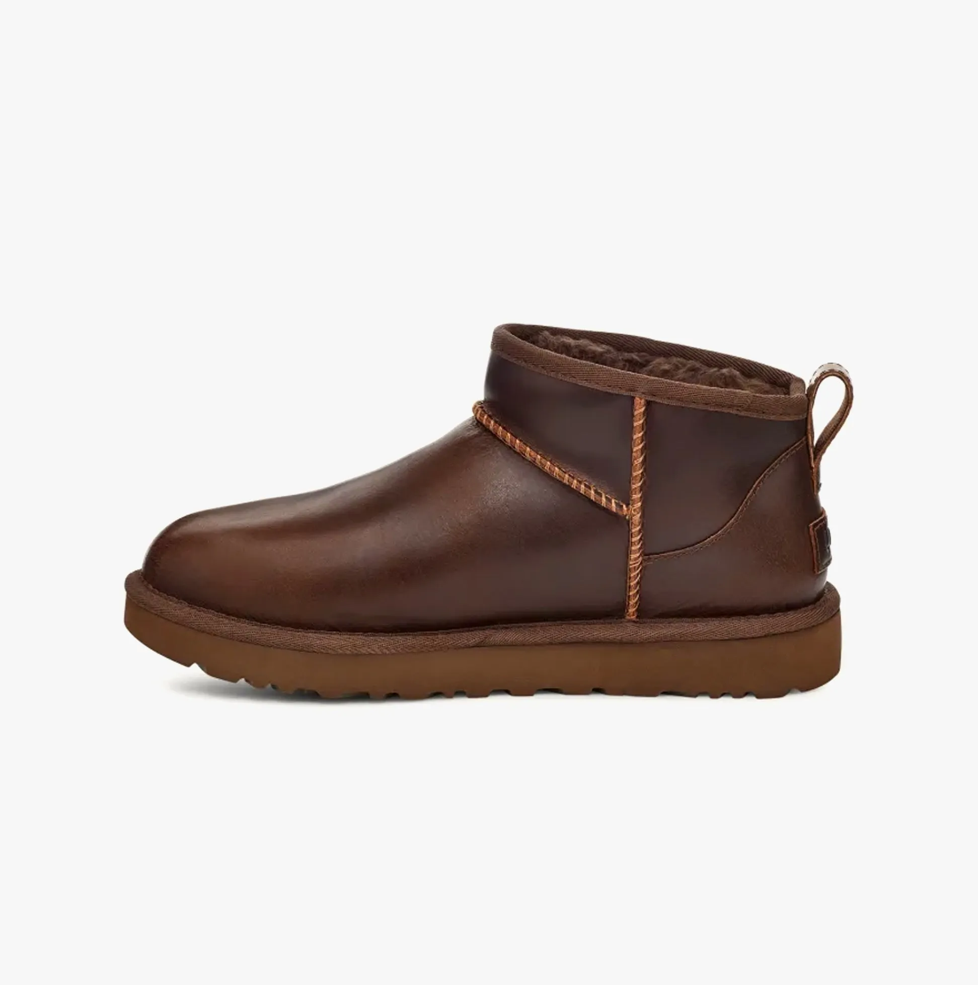 UGG CLASSIC ULTRA MINI LEATHER REGEN Womens Boots Ironwood