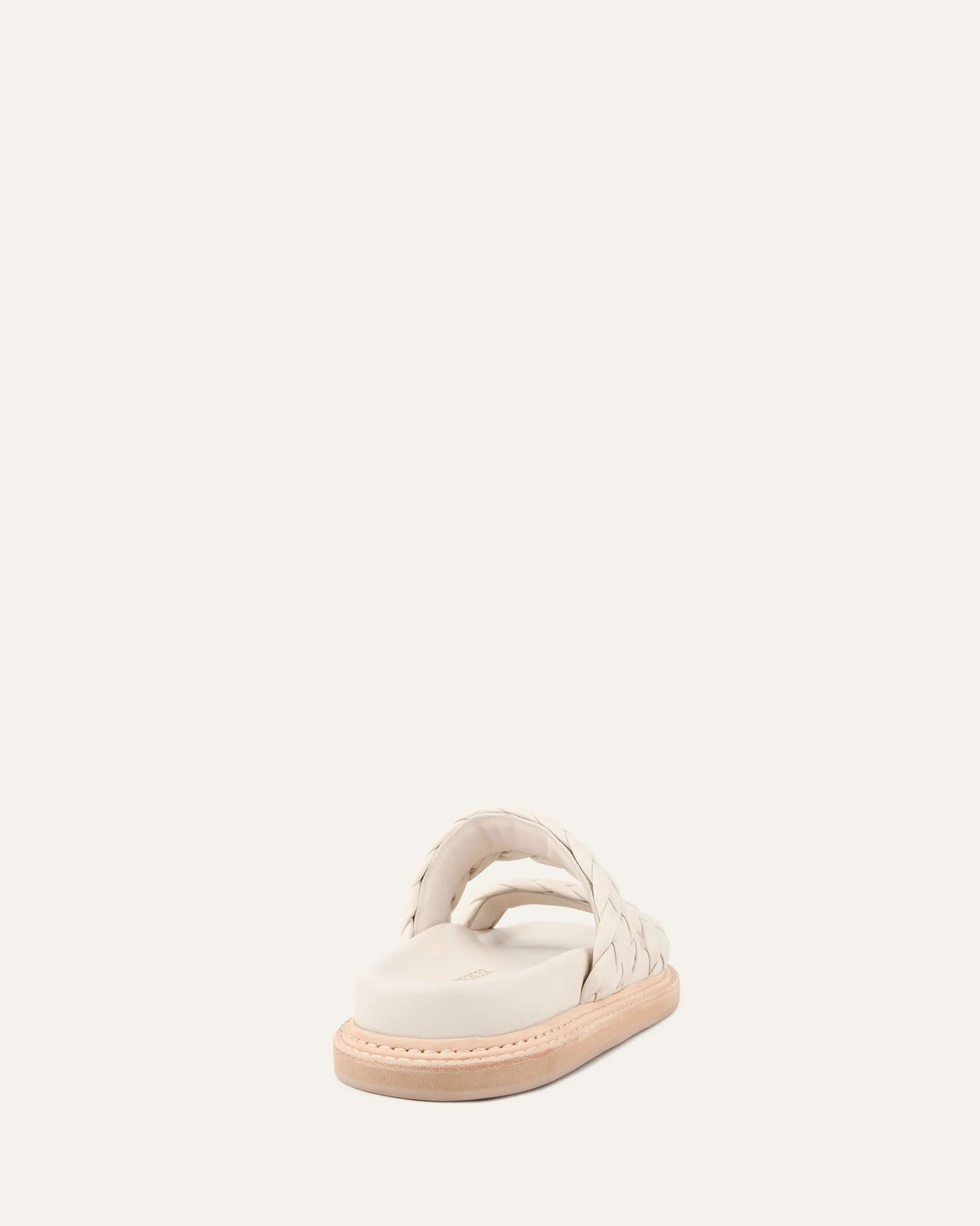 VEGA FLAT SANDALS OFF WHITE LEATHER Jo Mercer