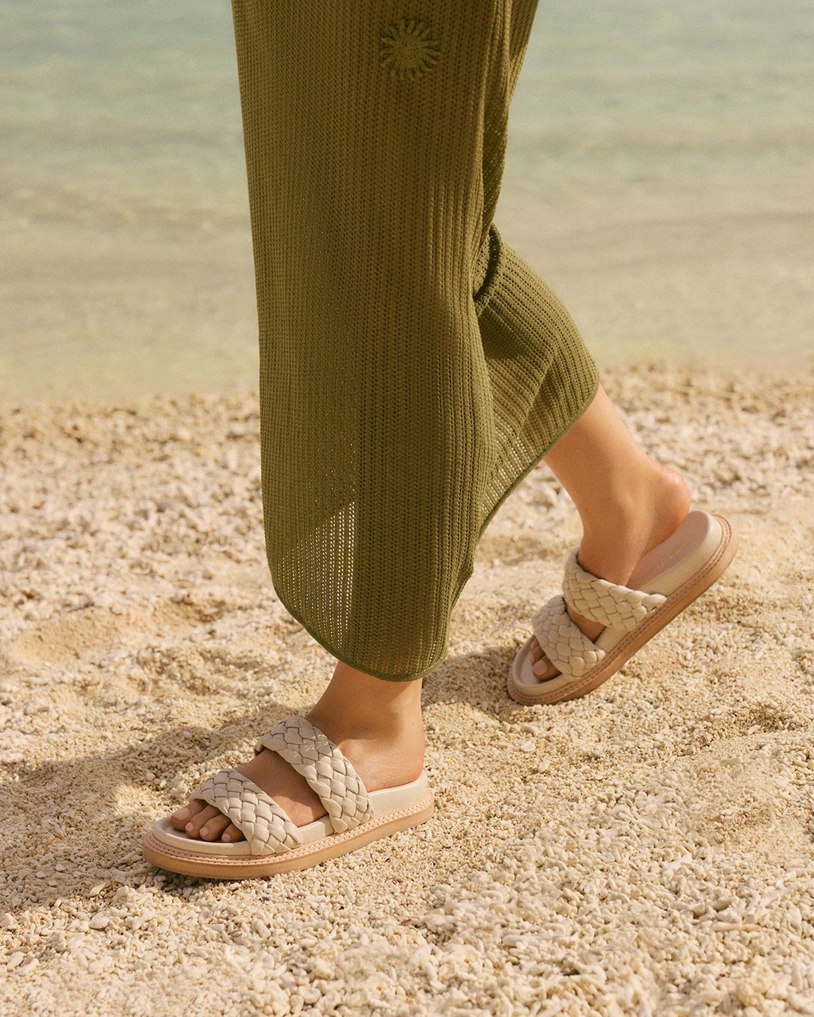 VEGA FLAT SANDALS OFF WHITE LEATHER Jo Mercer