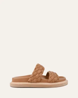VEGA FLAT SANDALS TOFFEE LEATHER Jo Mercer