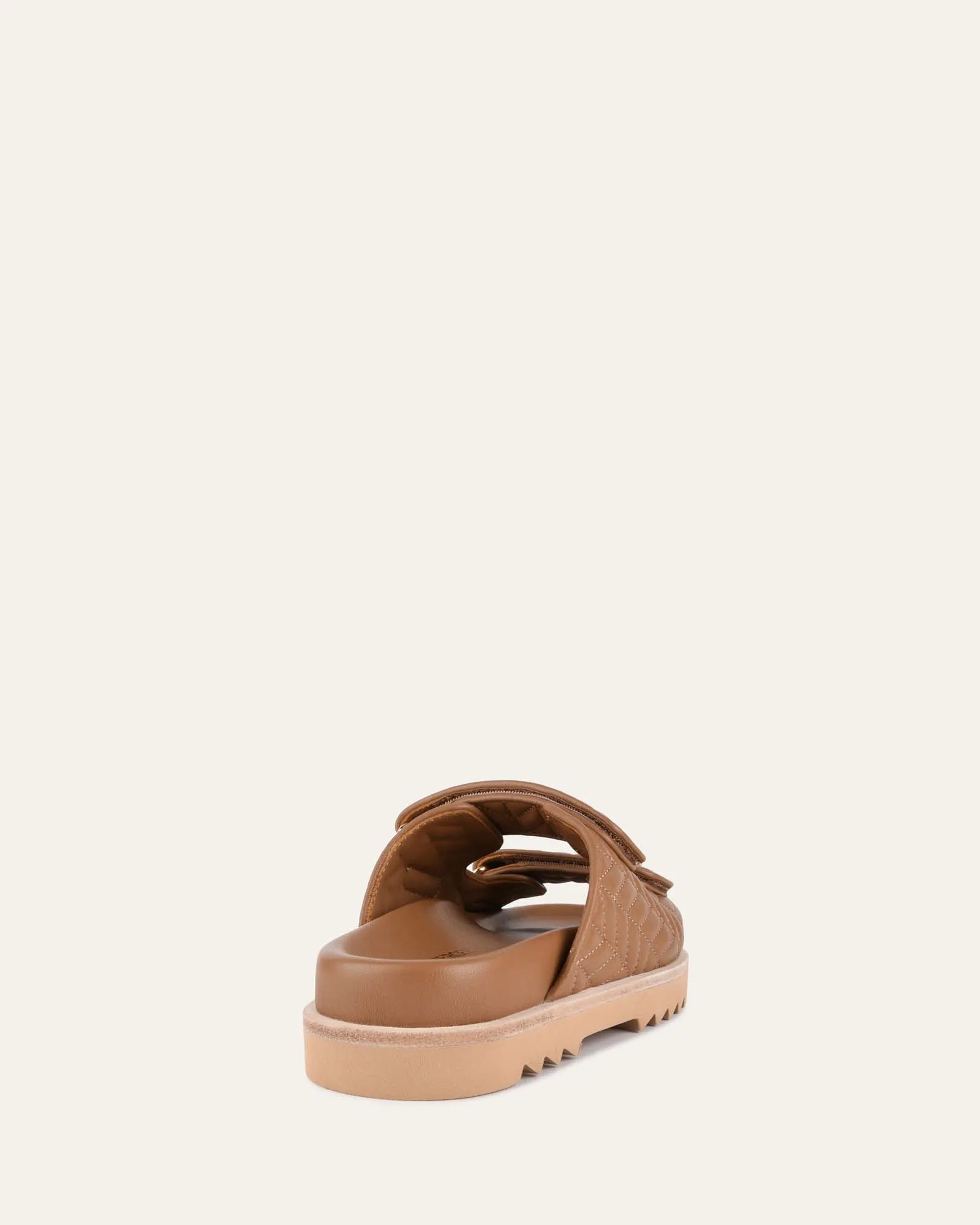 VERITY FLAT SANDALS CARAMEL LEATHER Jo Mercer