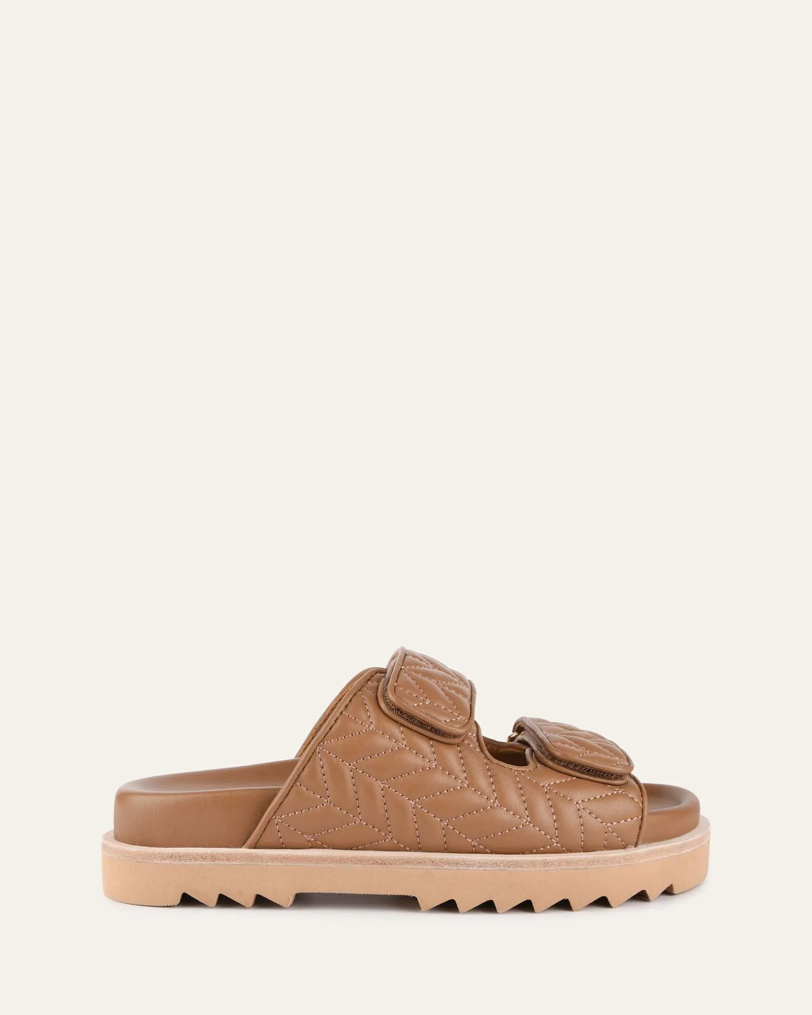 VERITY FLAT SANDALS CARAMEL LEATHER Jo Mercer