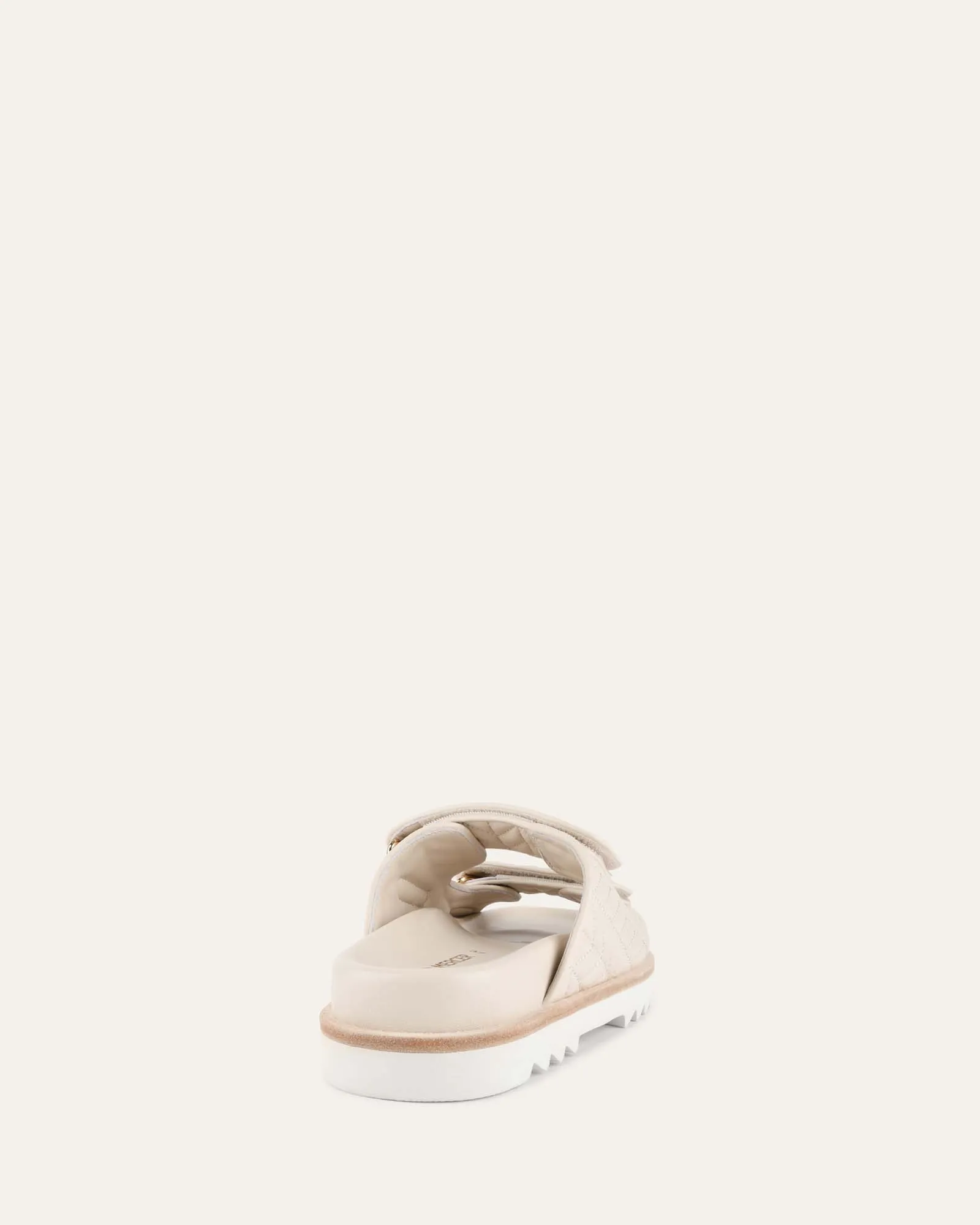 VERITY FLAT SANDALS OFF WHITE LEATHER Jo Mercer