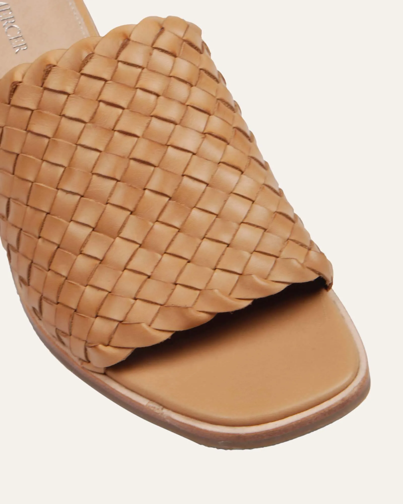 WHALER MID HEEL SANDALS TAN LEATHER Jo Mercer
