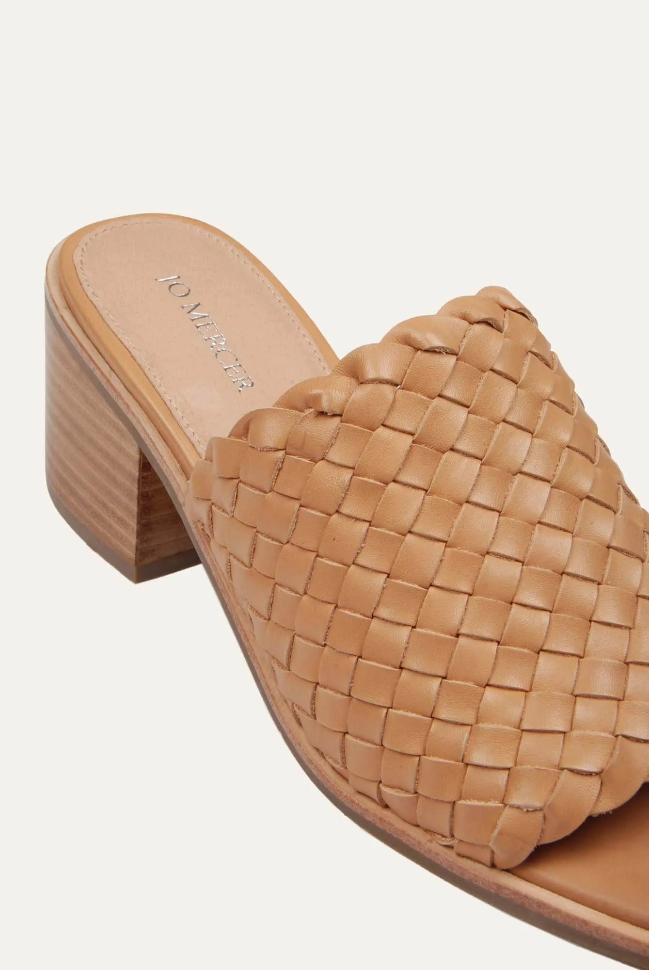 WHALER MID HEEL SANDALS TAN LEATHER Jo Mercer