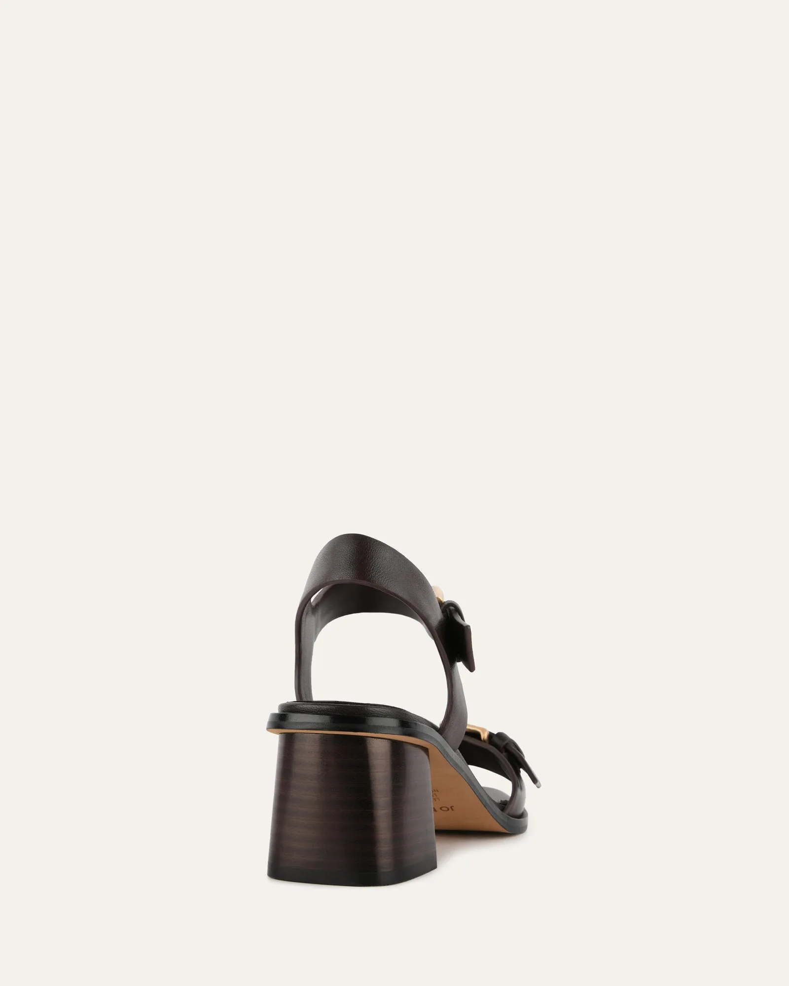 WINONA MID HEEL SANDALS CACAO LEATHER Jo Mercer