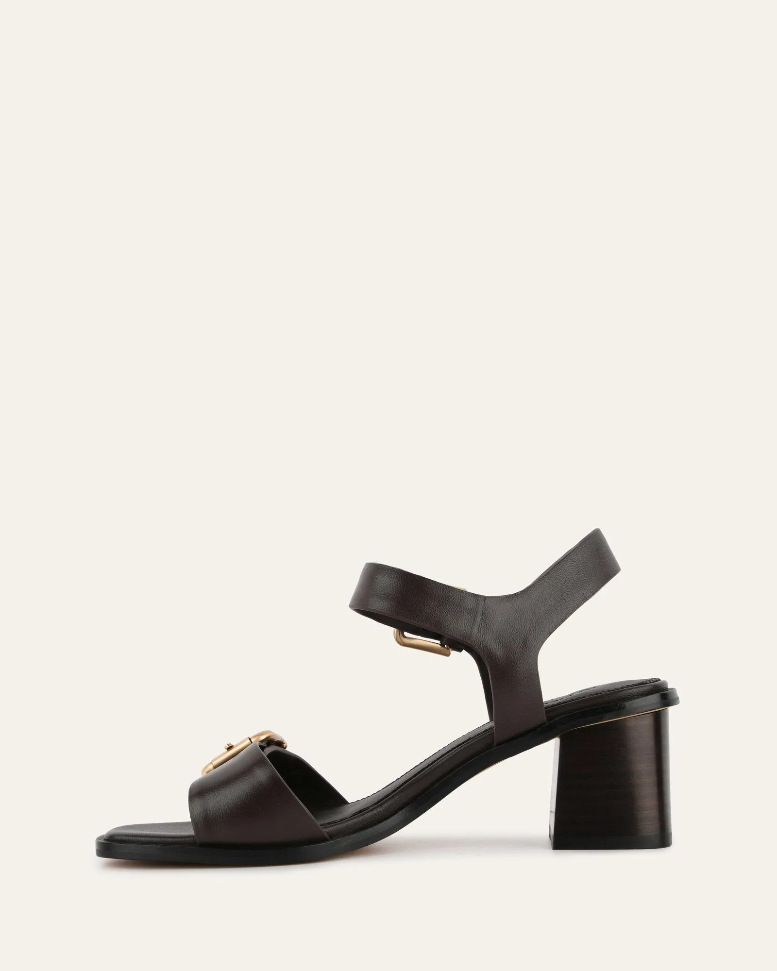 WINONA MID HEEL SANDALS CACAO LEATHER Jo Mercer