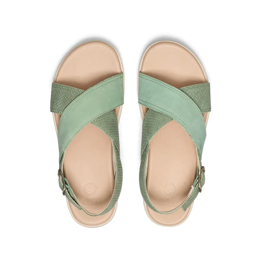 Women's Elle Luxe Cross Strap Sandal  |  Granite Green/Granite Green KEEN