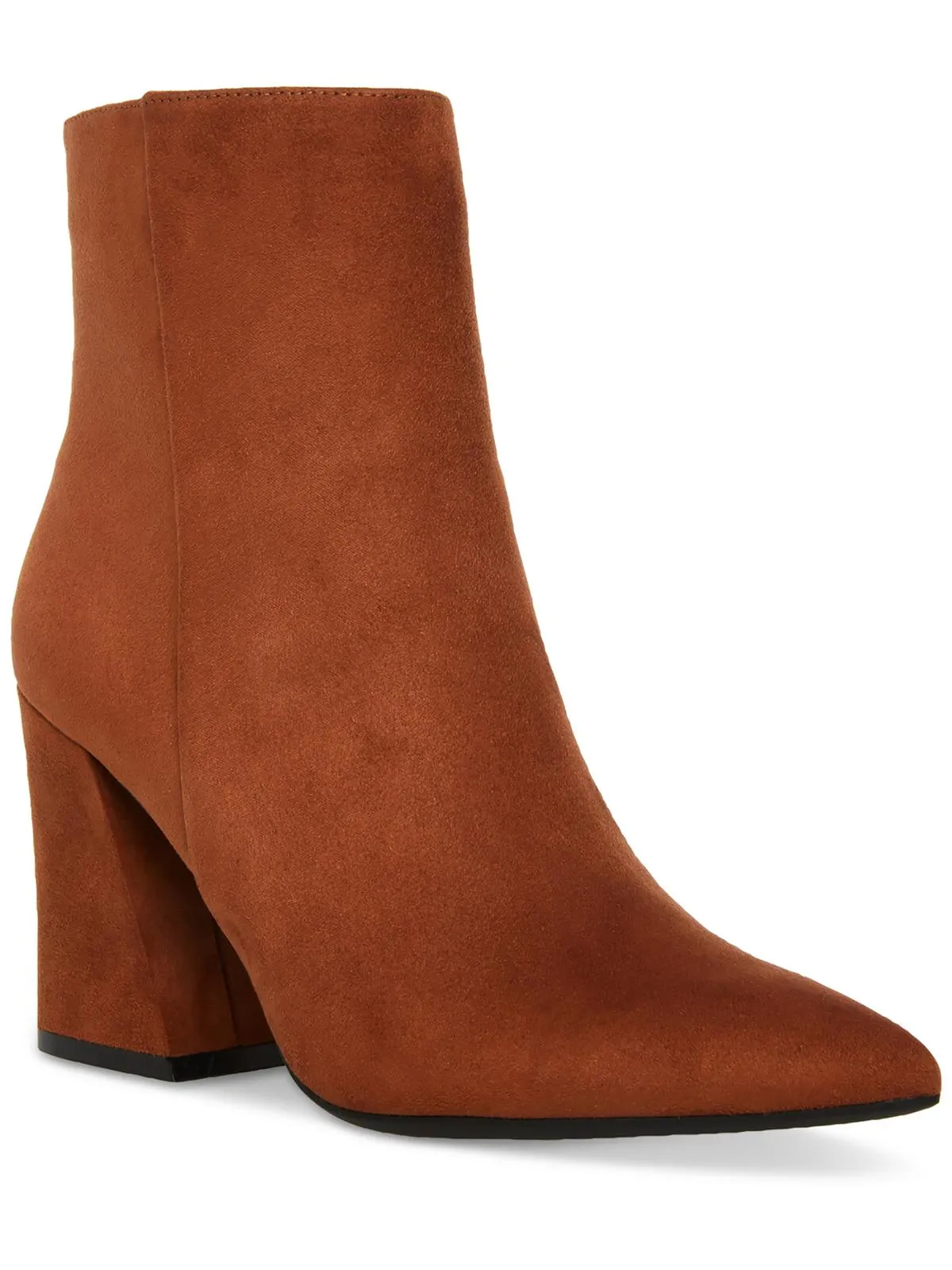 Womens Faux Leather Pointed Toe Ankle Boots