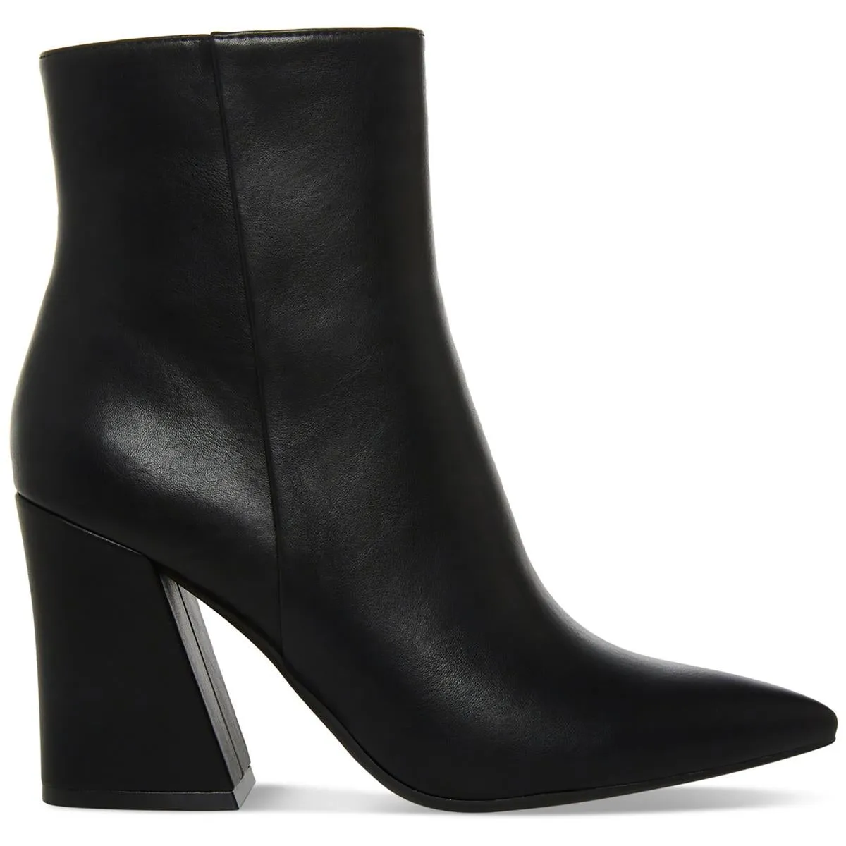 Womens Faux Leather Pointed Toe Ankle Boots