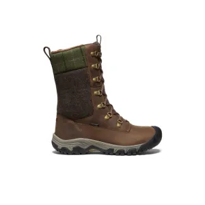 Women's Greta Tall Waterproof Boot  |  Dark Earth/Green Plaid KEEN