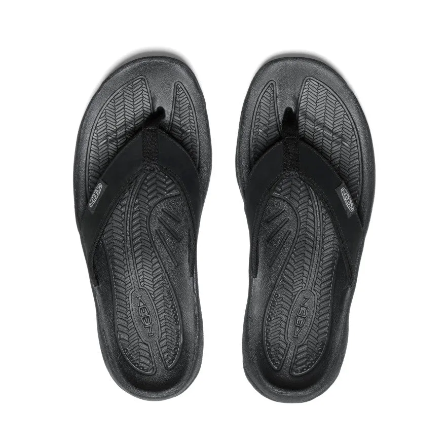 Women's Kona Leather Flip-Flop  |  Black/Vapor KEEN