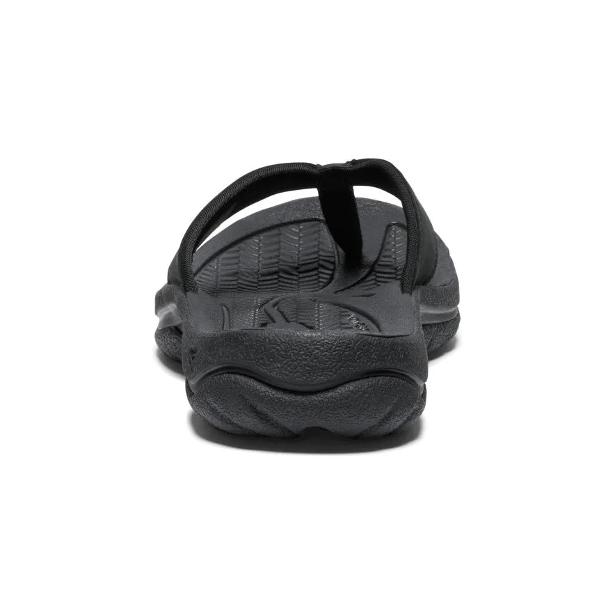 Women's Kona Leather Flip-Flop  |  Black/Vapor KEEN