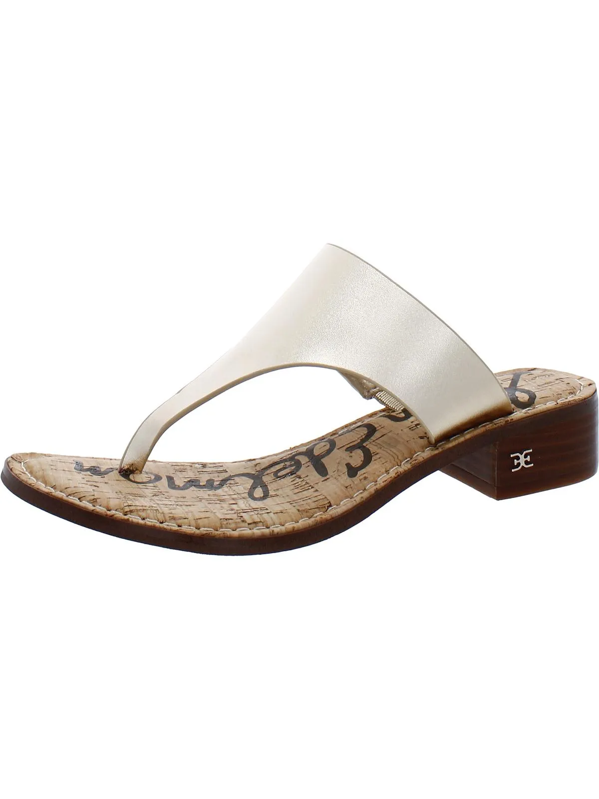 Womens Leather Slip On Thong Sandals