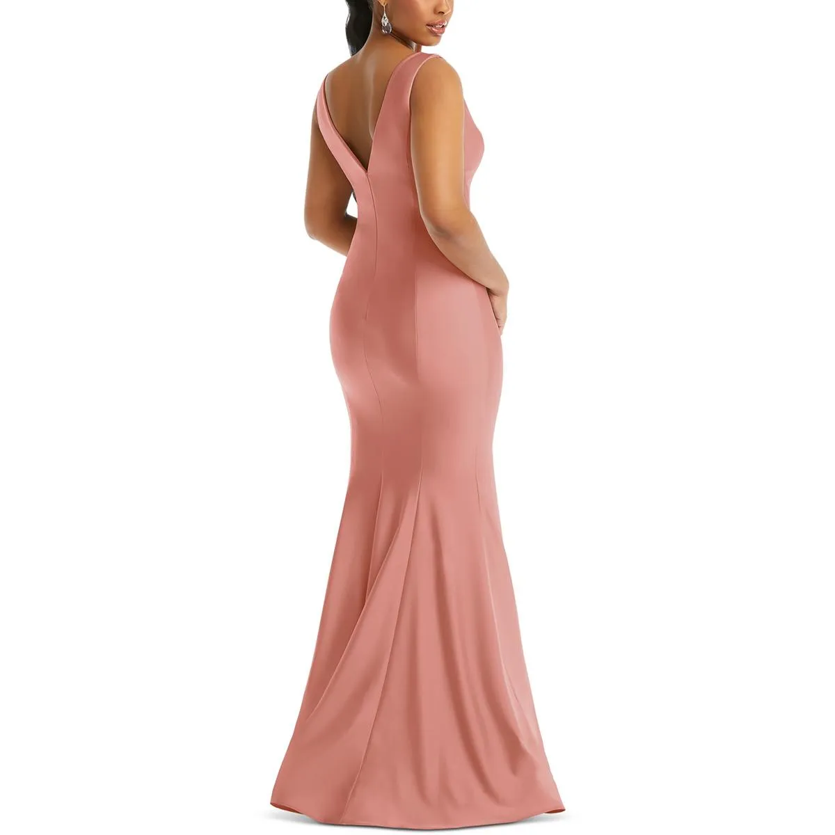 Womens Ruched Polyester Evening Dress