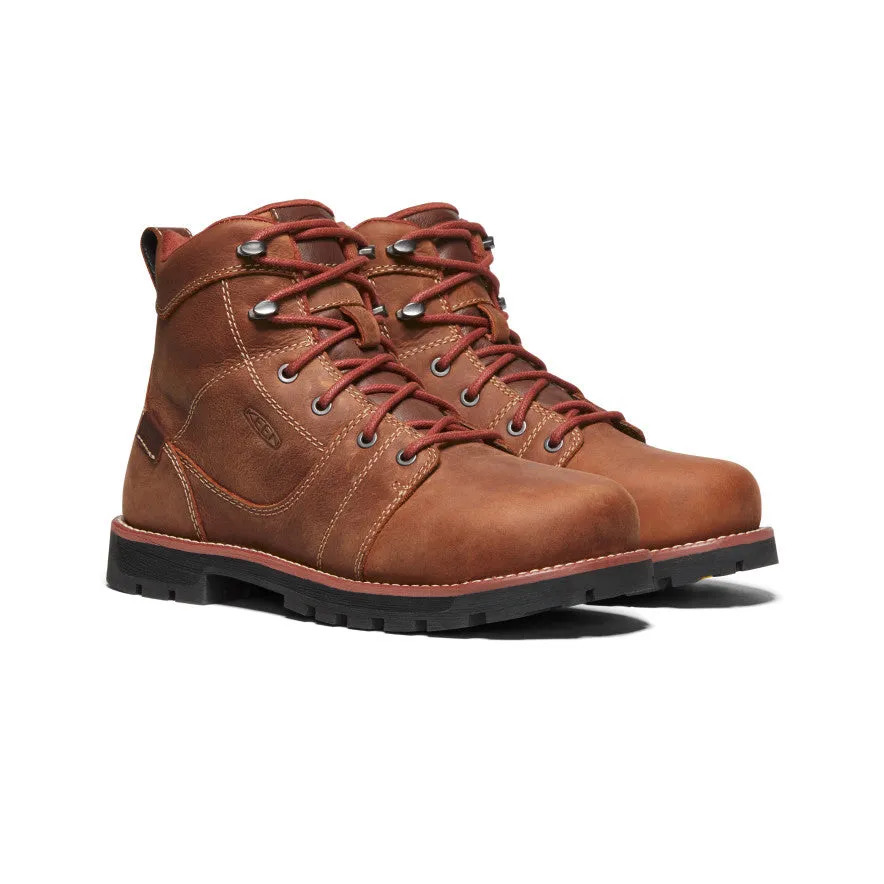 Women's Seattle 6" Waterproof Boot (Aluminum Toe)  |  Gingerbread/Black KEEN