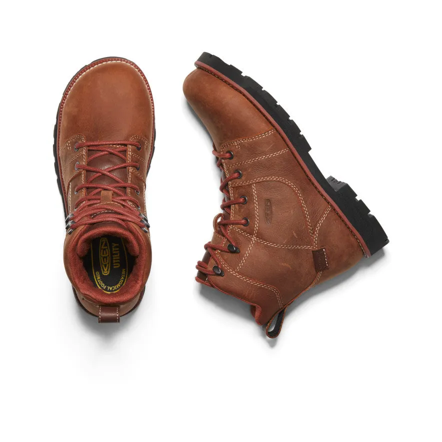 Women's Seattle 6" Waterproof Boot (Aluminum Toe)  |  Gingerbread/Black KEEN