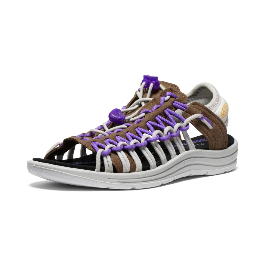 Women's UNEEK II Open Toe x emmi  |  Dark Earth/Tillandsia Purple KEEN