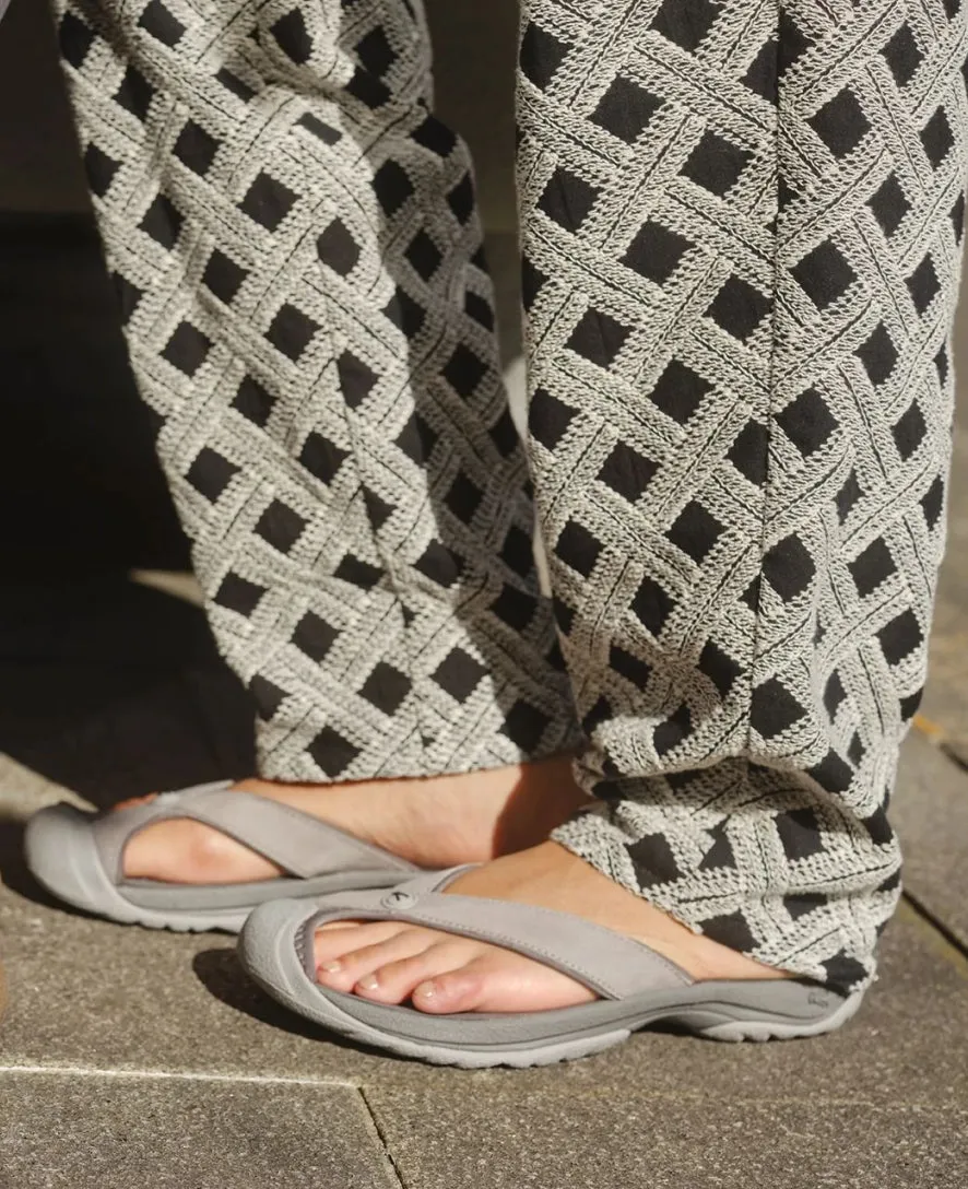 Women's Waimea Leather Flip-Flop  |  Black/Black KEEN