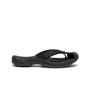 Women's Waimea Leather Flip-Flop  |  Black/Black KEEN