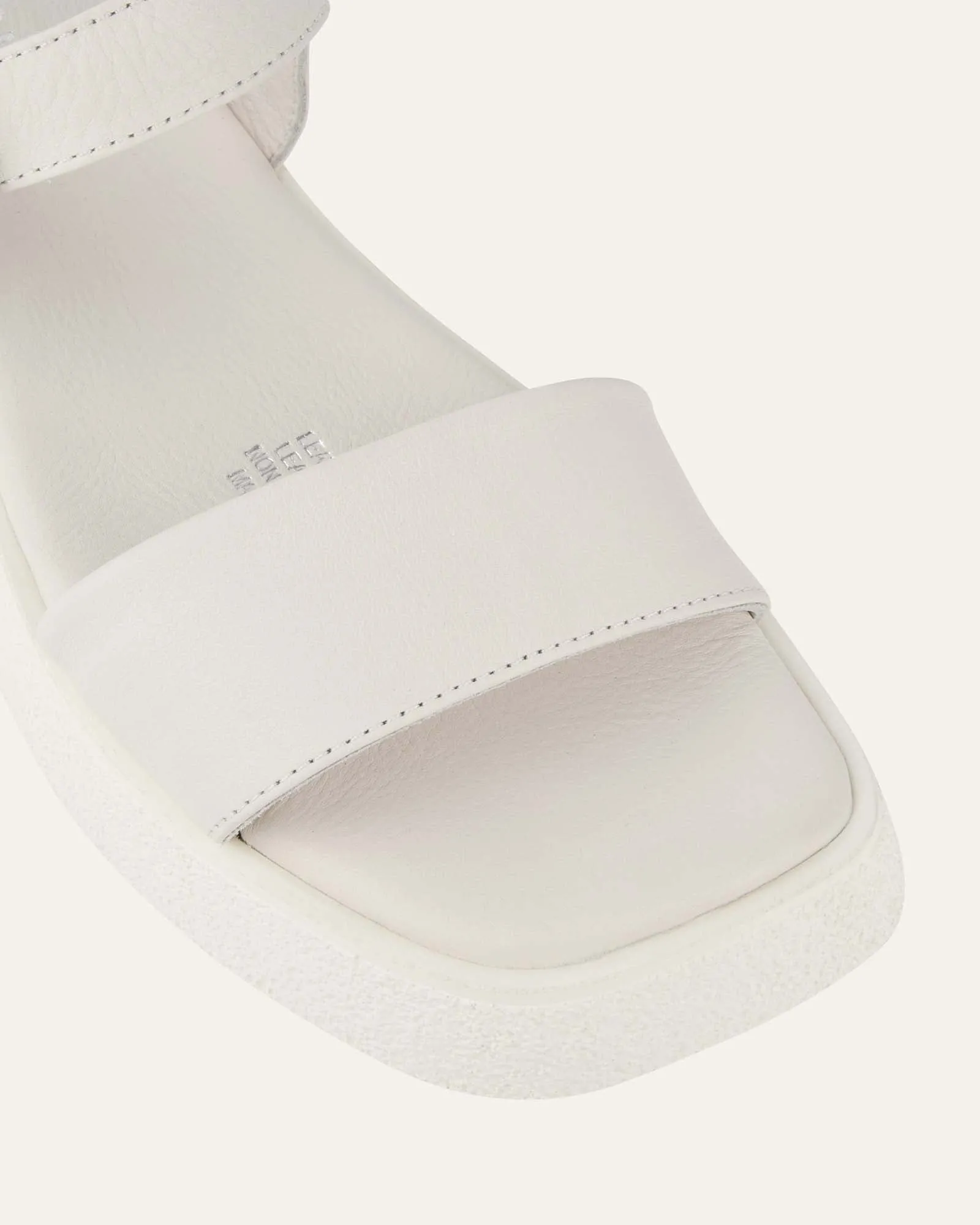 ZURI FLAT SANDALS WHITE LEATHER Jo Mercer